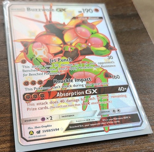 Buzzwole GX SV68/SV94 Hidden Fates Shiny Vault Rare Full Art near mint