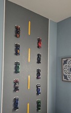 Wall Mount Display Hanger for LEGO Speed Champions F1 Cars Rack (14 LEGO Teams)