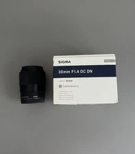 Sigma Contemporary 30mm f/1.4 Prime Lens For Sony E mount with original box