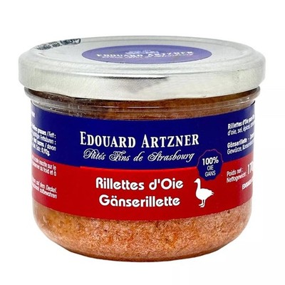 Edouard Artzner Gänse Rillette 100% Gänsefleisch 170 Gramm Glas