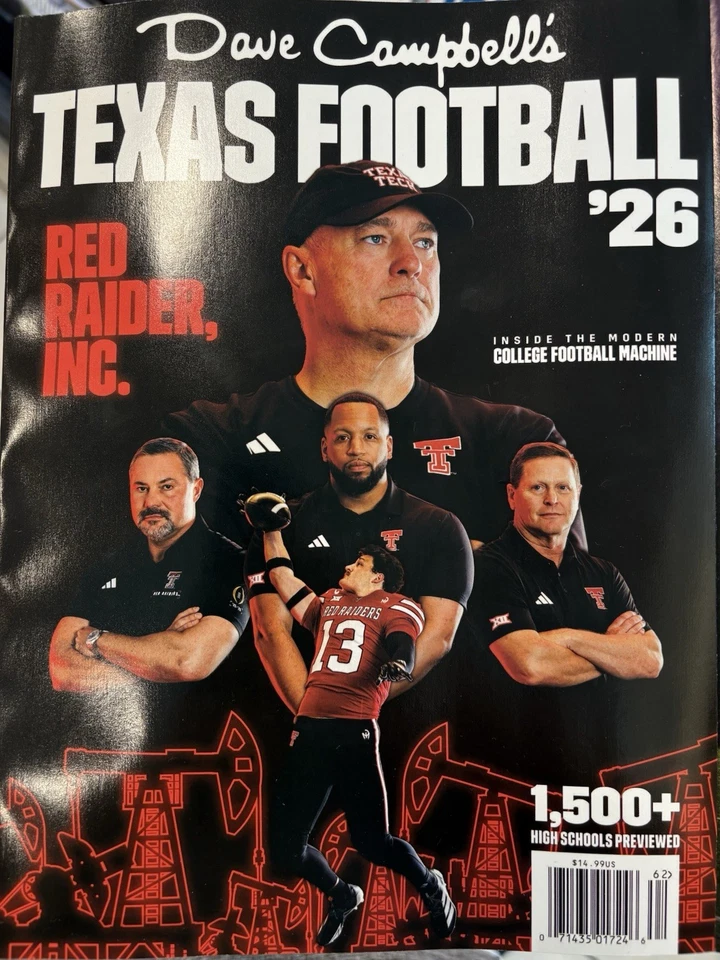 Dave Campbell's Texas Football 2026 Preview Magazine Brand New Texas Tech - Image 1 of 2