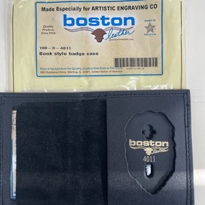 Boston Leather Book Style Badge Case 100-S-4011