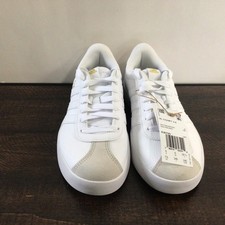 Adidas Womens VL Court 3 Sneaker White Grey Size 7.5 Skateboarding Shoes New