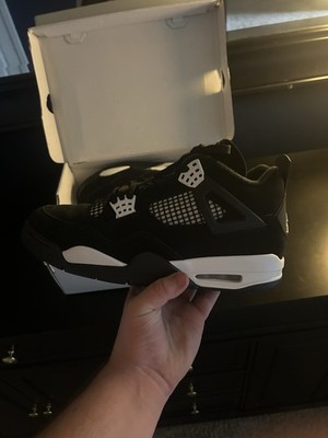 Jordan Air Jordan 4 Retro White Thunder FQ8138-001 Black White Nubuck Men