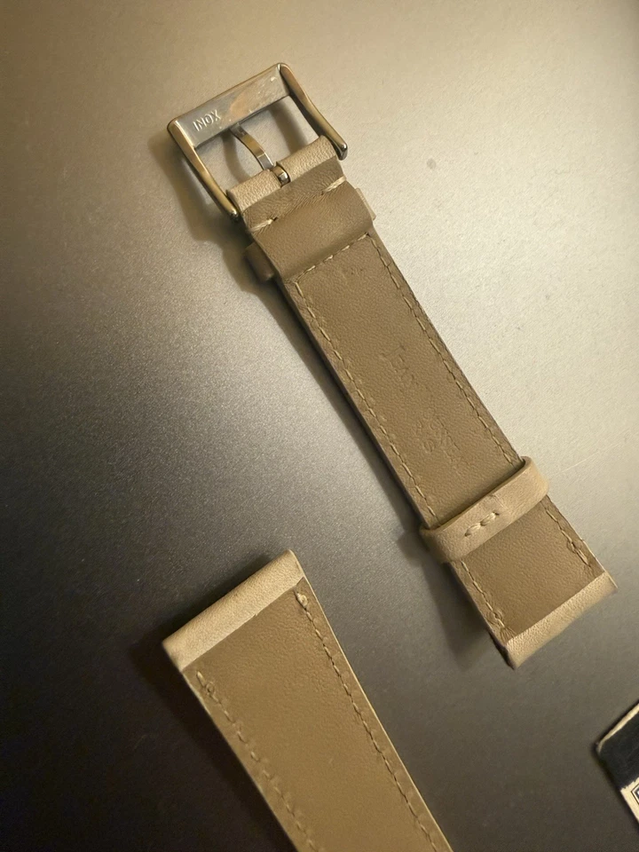 Jean ROUSSEAU - Paris 18MM CORREA DE CUERO HECHA A MANO FLORES BORDADAS Foto 3 de 4