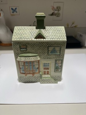 Vintage Sunshine Cottage Cookie Jar Hand Painted House