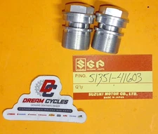 NOS GENUINE Suzuki GN125 76-78 RM100 GT250 79-81 Front Fork  Cap SET 51351-41603
