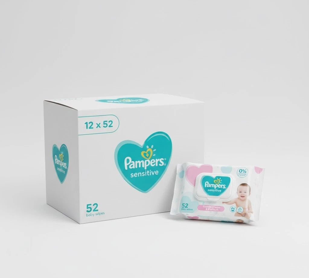 Pampers Sensitive Baby Wipes - 12 Pack Bundle (624 Wipes Total) - 52 Count Packs
Opens in a new wind