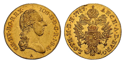 AUSTRIA. Joseph II. 1787-A AV Ducat. NGC AU58 Vienna. Fr.-439; Herinek 29.