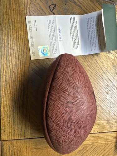 Joe Montana Signed Mini Football BLACK INK UPPER DECK COA