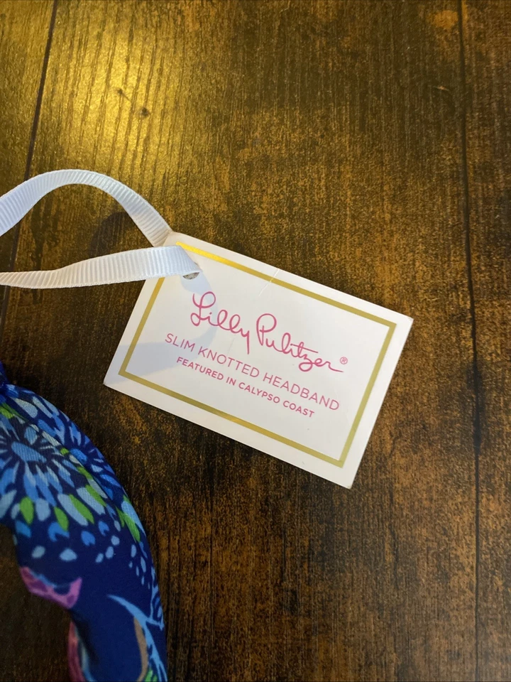 Diadema para mujer Lilly Pulitzer delgada anudada en Calypso Coast multicolor nueva con etiquetas Foto 2 de 4
