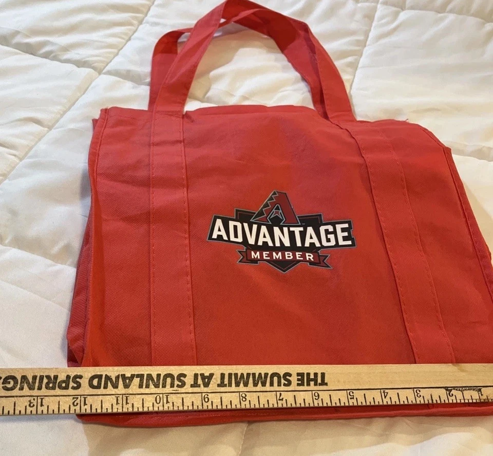 Red Arizona Diamondbacks Canvas Tote Bag 14x22” - Image 3 of 4