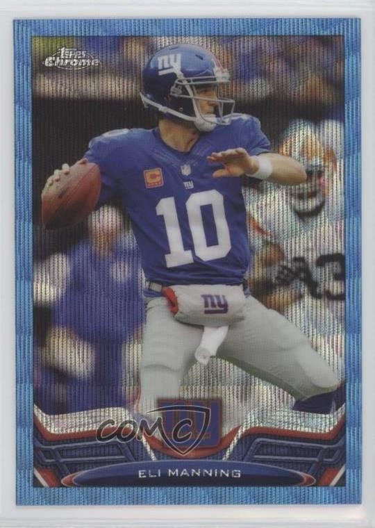 2013 Topps Chrome Blue Wave Refractor Eli Manning #105 1by