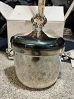Vintage FB Rogers Silver Co Ice bucket Milk Glass Liner Insulated Silver Plated
