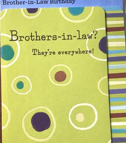 BROTHER - IN - LAW Birthday Cards, "You Fit Right In!" Happy BD 16 choices 37CC - Picture 2 of 42