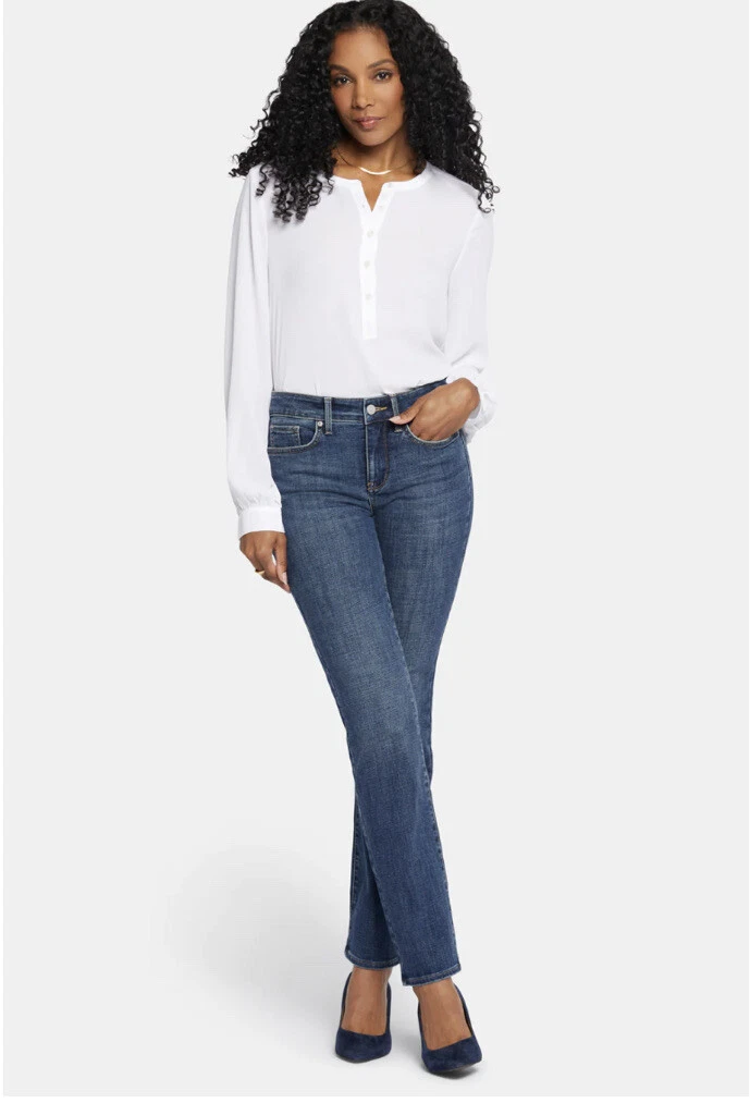 NWT 119 NYDJ Marilyn Straight Leg Jeans in Marcel size 4 medium