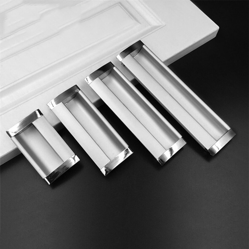 Cabinet Wardrobe Drawer Cupboard Embed Door Knob Hidden Pulls Door Handle-image