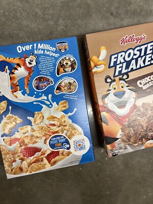 Kellogg's Frosted Flakes Chocolate Milkshake Cereal - 12 Pack Family Breakfast Boxes
