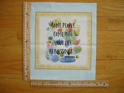 Inspirational Some People Come Into Your Life Blessing Cotton Quilt Fabric Block