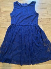 Oasis Navy Lace Dress Size L