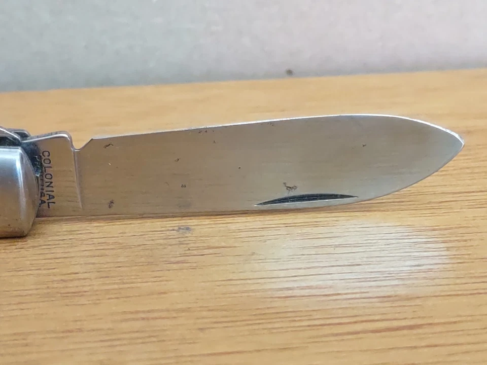 Vintage Colonial 2 Blade Electrician Pocket Knife W/Bail, VERY Nice Condition - Image 4 of 4