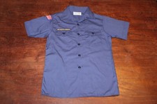 Boy Scouts of America BSA Youth Shirt Blue Large Plain No Patches Short Sleeve