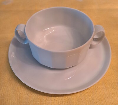 Rosenthal studio-linie Polygon weiss Suppentasse mit Untertassse