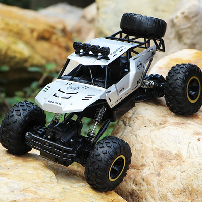 4WD RC Auto für Kinder mit LED Beleuchtung Funk Fernbedienung Buggy Offroad LKW