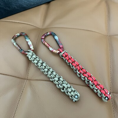 Duo Woven Keychain Bag Charm Miu Miu Style