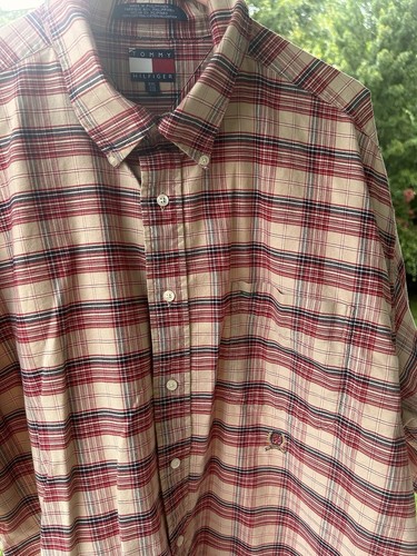 Y2K Mens Tommy Hilfiger Short Sleeve Shirt Size XXL Button Up Crown Logo Casual - Picture 5 of 15