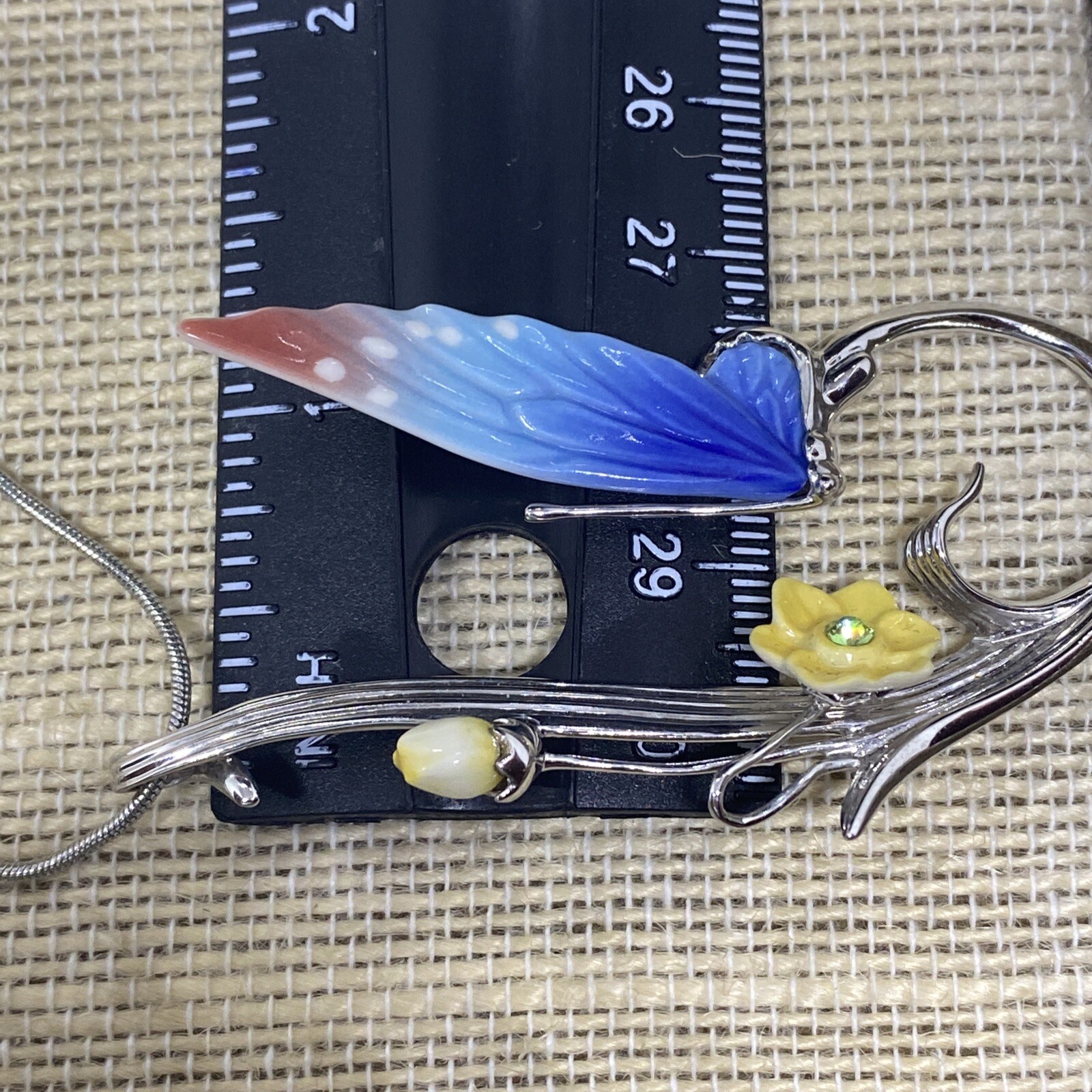 Franz Collection Porcelain Hand Painted Butterfly Daf… Gem