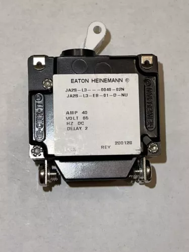 EATON HEINEMANN 6 PCS OF JA2S-L3-EB-01-D-NU 2 POLE 40 AMP CIRCUIT BREAKERS