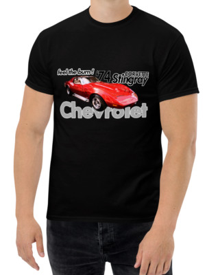 New Men's 1974 Chevy Corvette Stingray Classic T Shirt S-5XL  Assorted Colors
