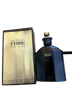 Gianfranco Ferre Homme Eau De Toilette SPLASH 2.5 Oz  For Men Vintage
