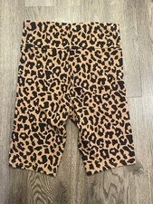 Woman s Yoga Shorts Wild Fable Leopard Cheetah Print Stretch High-Rise S