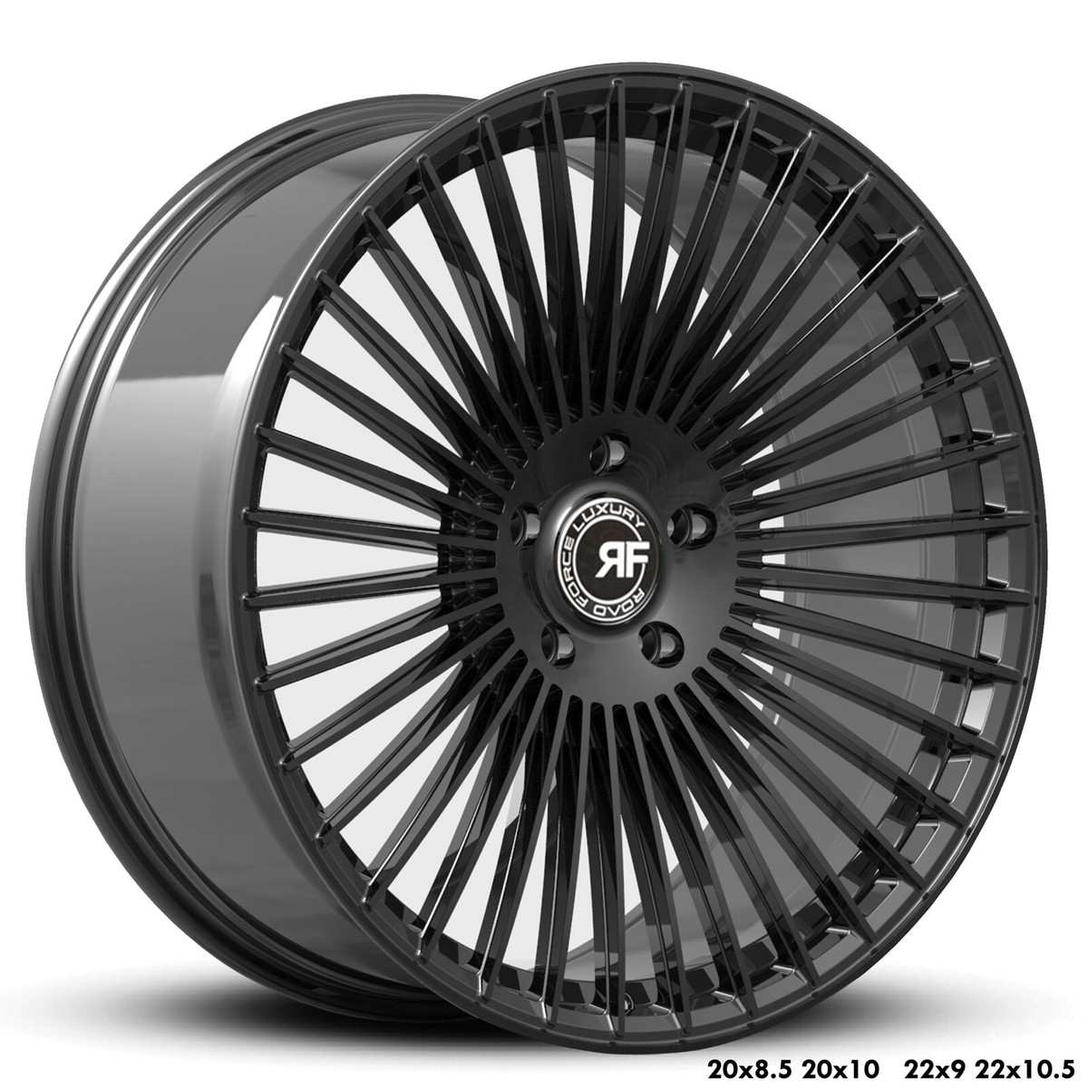 22” RF35 GLOSS BLACK CONCAVE WHEELS RIMS FOR LEXUS LS460 LS500