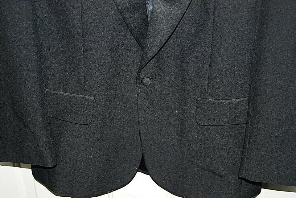 First Nighter Black 40R Tuxedo w/ Pants and Geoffrey Beene Medium Vest  S2389 - Image 3 of 4