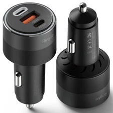 Ringke Universal 3-Port Car Fast Charger Compatible With All Devices All At Once