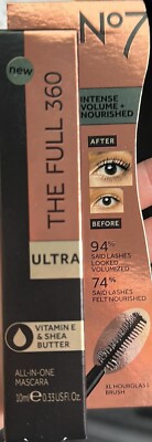 No7 The Full 360 All-In-One Mascara BLACK 0.33oz - New in Box
