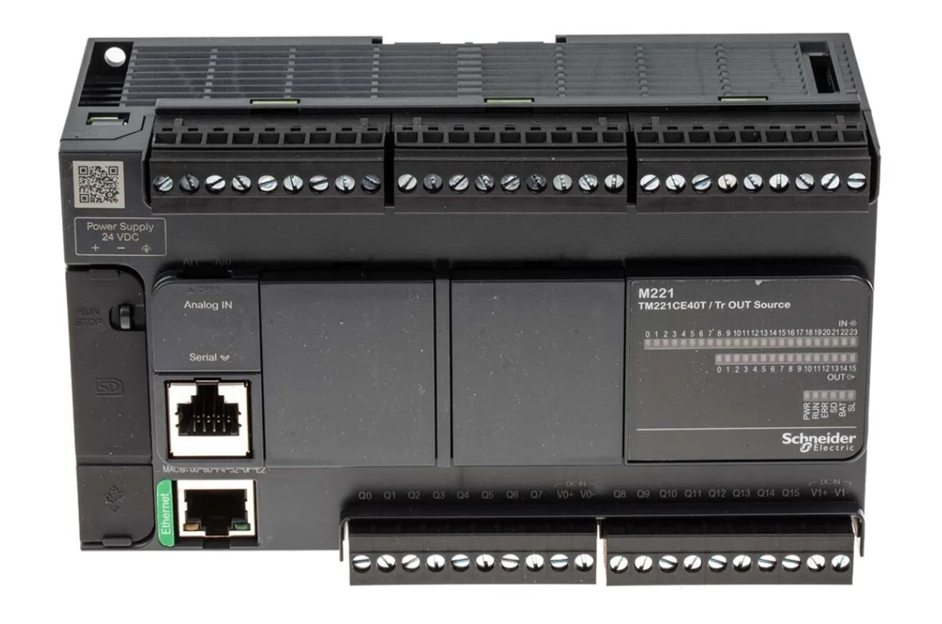 Automate Schneider TM221CE40T avec 40 E/S pour contrôle industriel M221