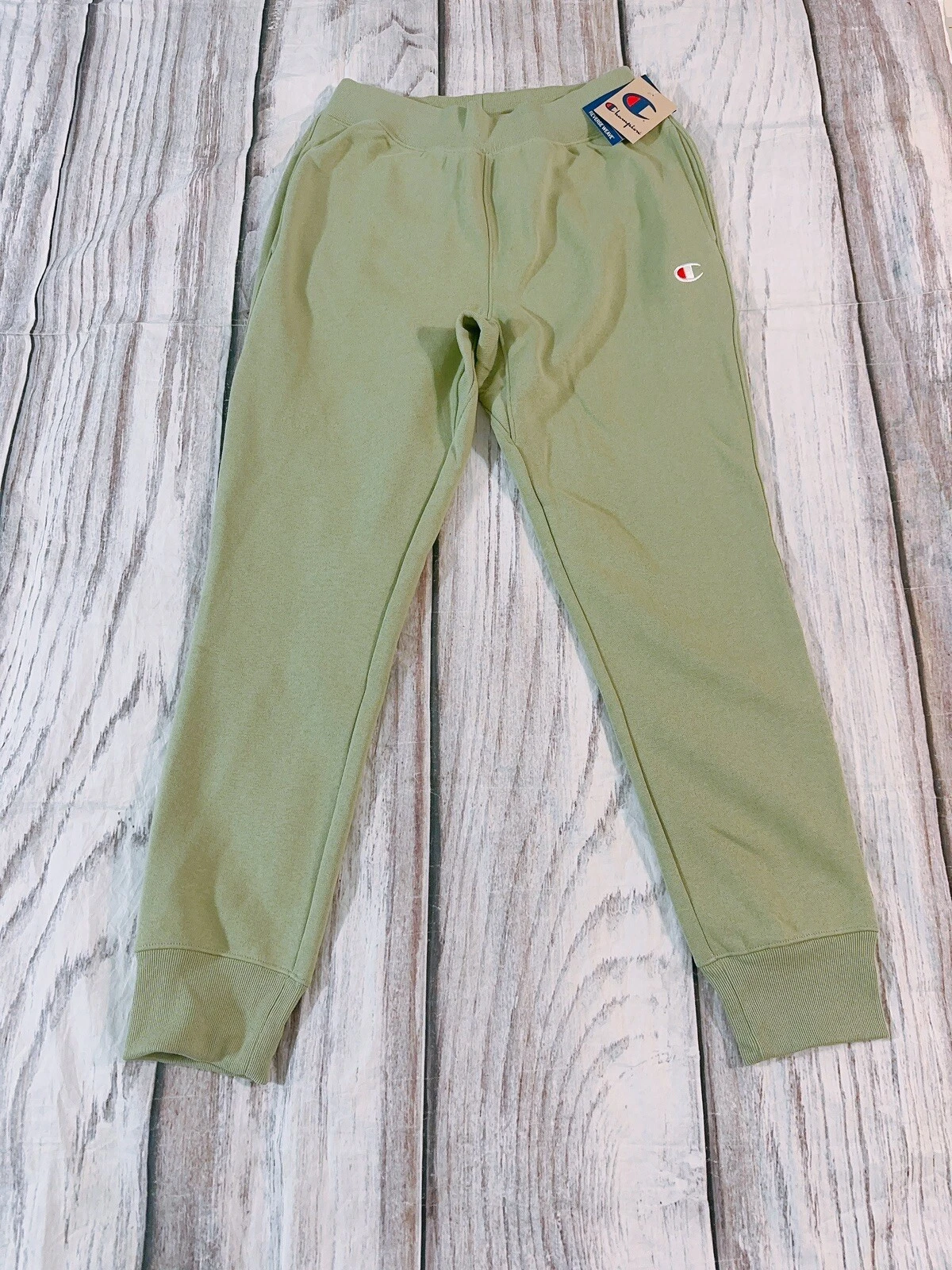 Champion Man SZ Medium Reverse Weave Jogger Green Logo NWT (T)