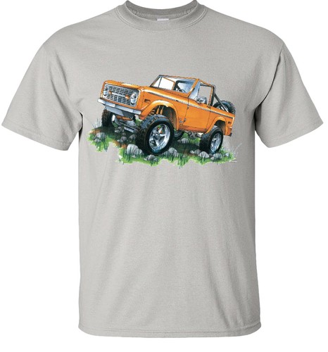 Classic Orange Bronco 1970's Ford T-Shirt or Long Sleeve - 第 4/7 張圖片
