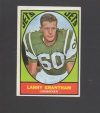 1967 Topps Football Card #93 Larry Grantham-New York Jets Ex Mint Card