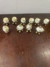 vintage quail egg miniature  Easter tea set Teapot Teacup Teacups