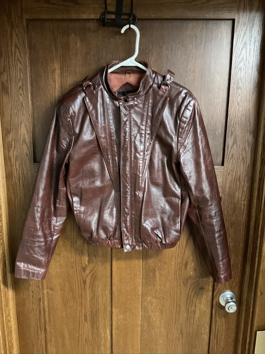 Casablanca レザージャケット サイズ40 Casablanca Burgundy Vintage Leather Size 38 Jacket | eBay