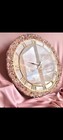 Resin Wall Clock for Home Decor Golden Geode modern design