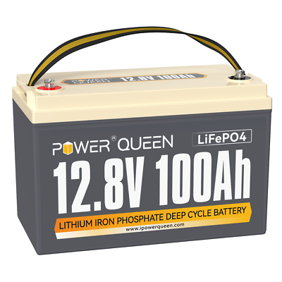 12.8V 100Ah LiFePO4 Lithium Battery With Bluetooth & Low-Temp Cutoff - Group 31 Size, 15000 Cycles, For RV, Solar, Trolling Motors