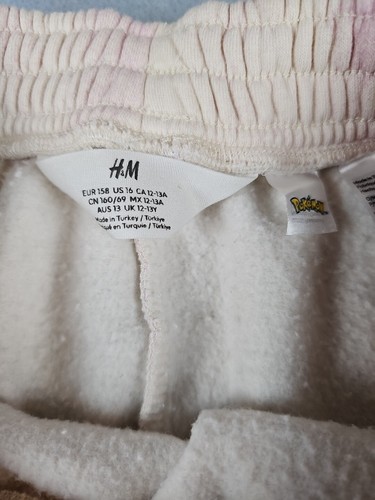 H&M Girl's Size 16 Pokémon pull-on joggers Super Soft Pink Leafon 22x28.5 - Picture 8 of 15