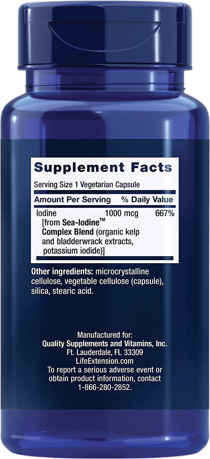 SeaIodine 1000 Mcg Iodine Supplement without Salt Iodine from
