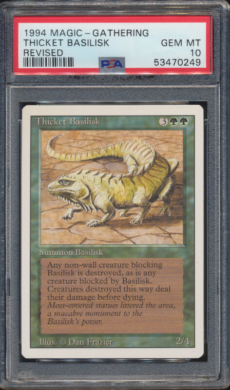 1994 MTG Magic The Gathering Revised Thicket Basilisk PSA 10 GEM